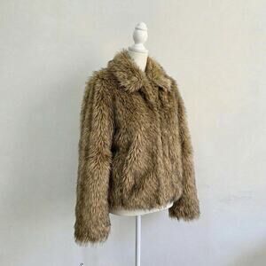 Vintage Shaggy Faux Fur Jacket Indie Sleaze Rockstar Girlfriend